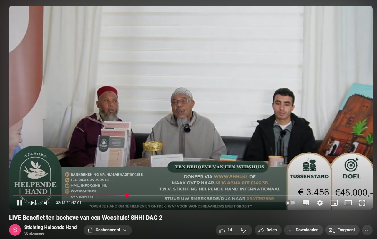 Live-benefiet op YouTube