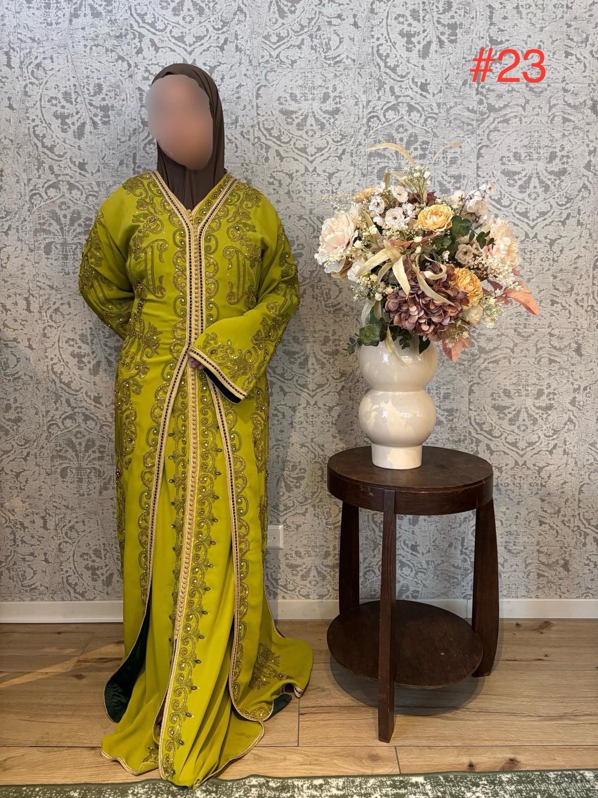 #23 Marokkanse Kaftan lichtgroen!