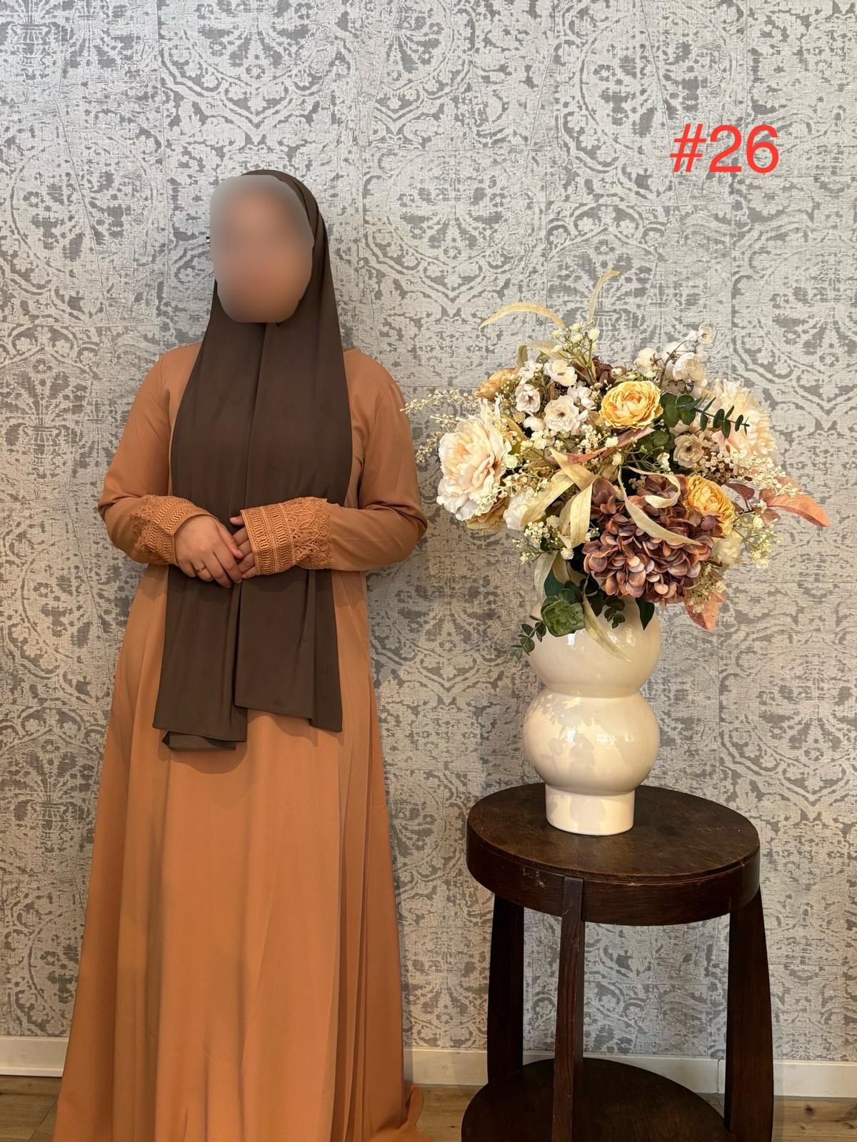 #26 Luxe Abaya zalm