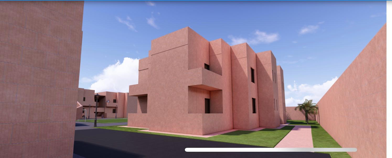 Impressie van het ontwerp van het weeshuis, aanzicht 3